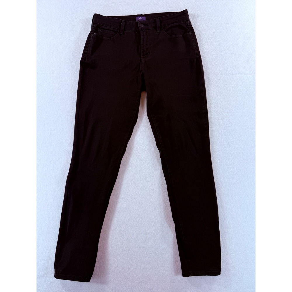 NYDJ Ami Skinny Legging Women Size 8 Black Lift Tuck High Rise Jeans Classic